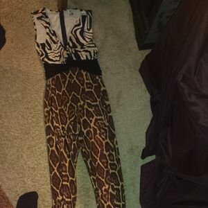 Venus Animal Print Jumpsuit
